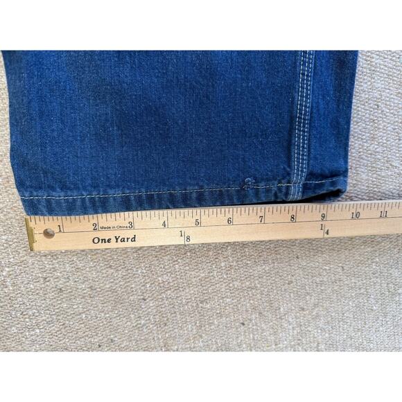 VTG Carhartt Jeans Mens 38 Blue Denim‎ Pants Carpenter Workwear Dungaree (E) - Picture 6 of 8